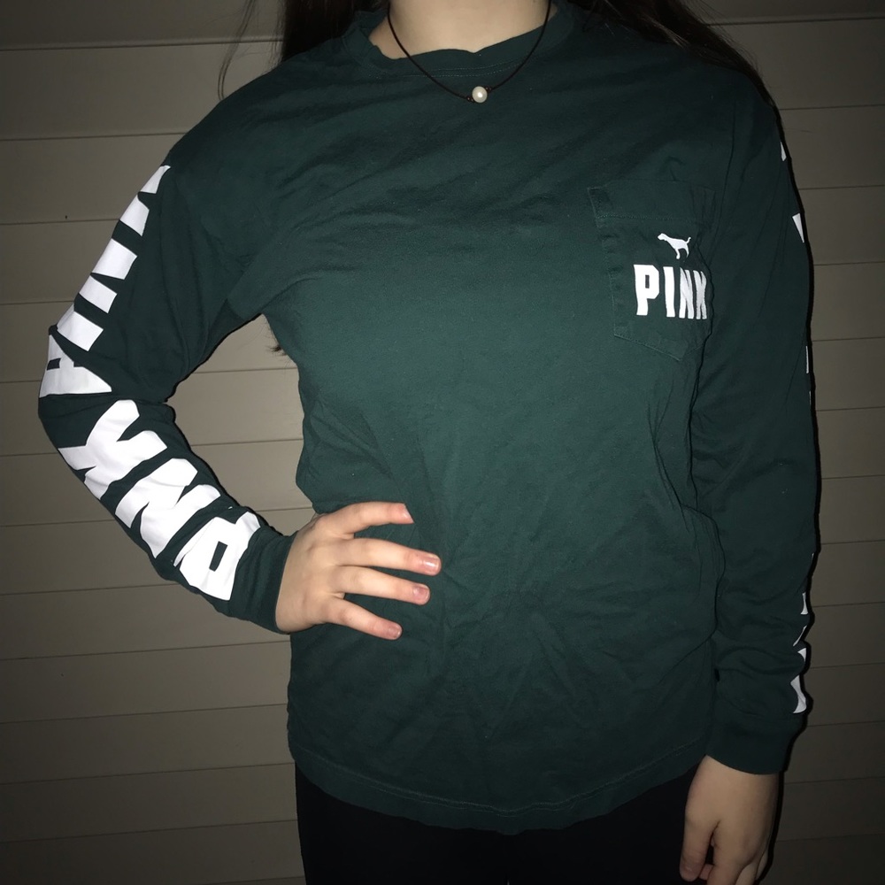 Forest Green VS PINK Long Sleeve Shirt